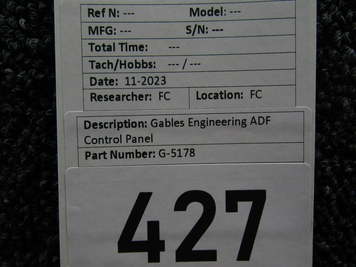 Gables G-5178 Gables Engineering ADF Control Panel with Modifications