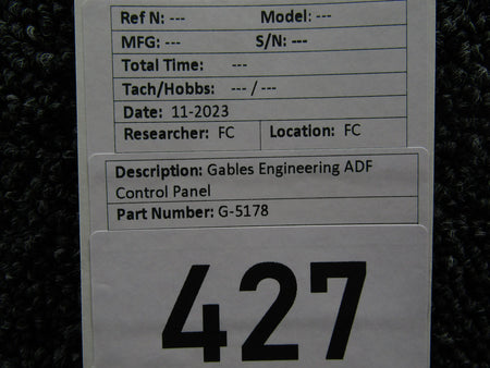 Gables G-5178 Gables Engineering ADF Control Panel with Modifications
