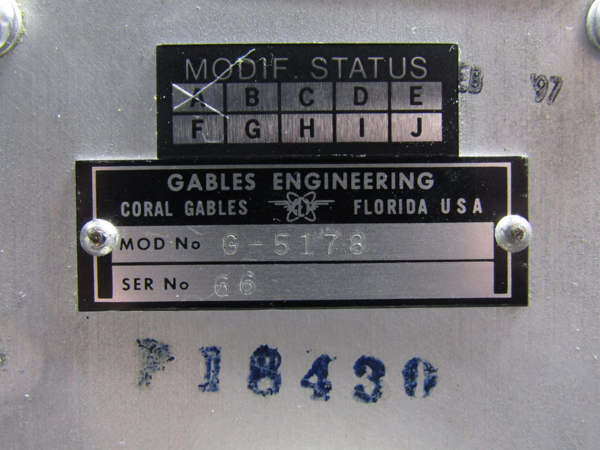 Gables G-5178 Gables Engineering ADF Control Panel with Modifications