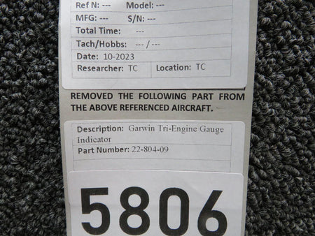 Garwin 22-804-09 Garwin Tri-Engine Gauge Indicator