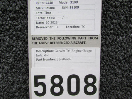 Garwin 22-804-02 Garwin Tri-Engine Gauge Indicator