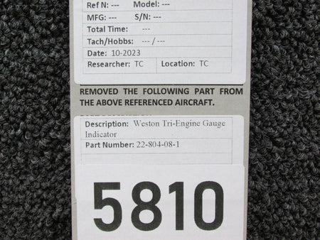 Weston 22-804-08-1 Weston Tri-Engine Gauge Indicator