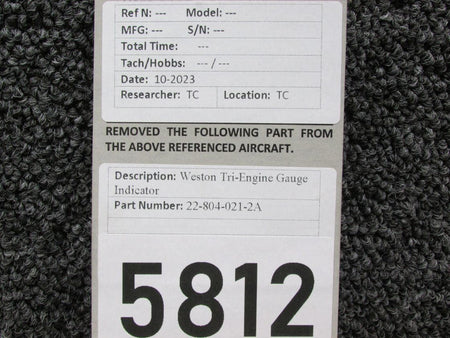 Weston 22-804-021-2A Weston Tri-Engine Gauge Indicator