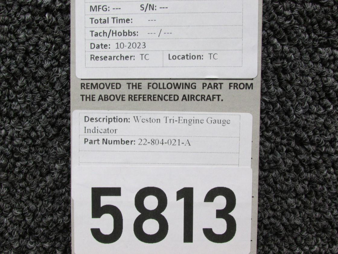 Weston 22-804-021-A Weston Tri-Engine Gauge Indicator
