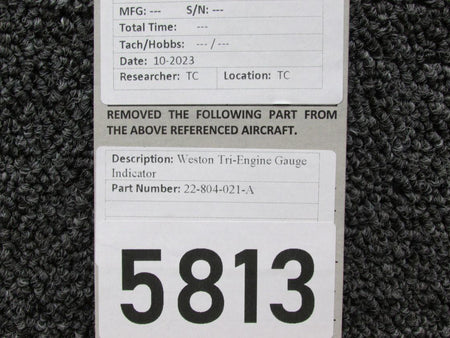 Weston 22-804-021-A Weston Tri-Engine Gauge Indicator