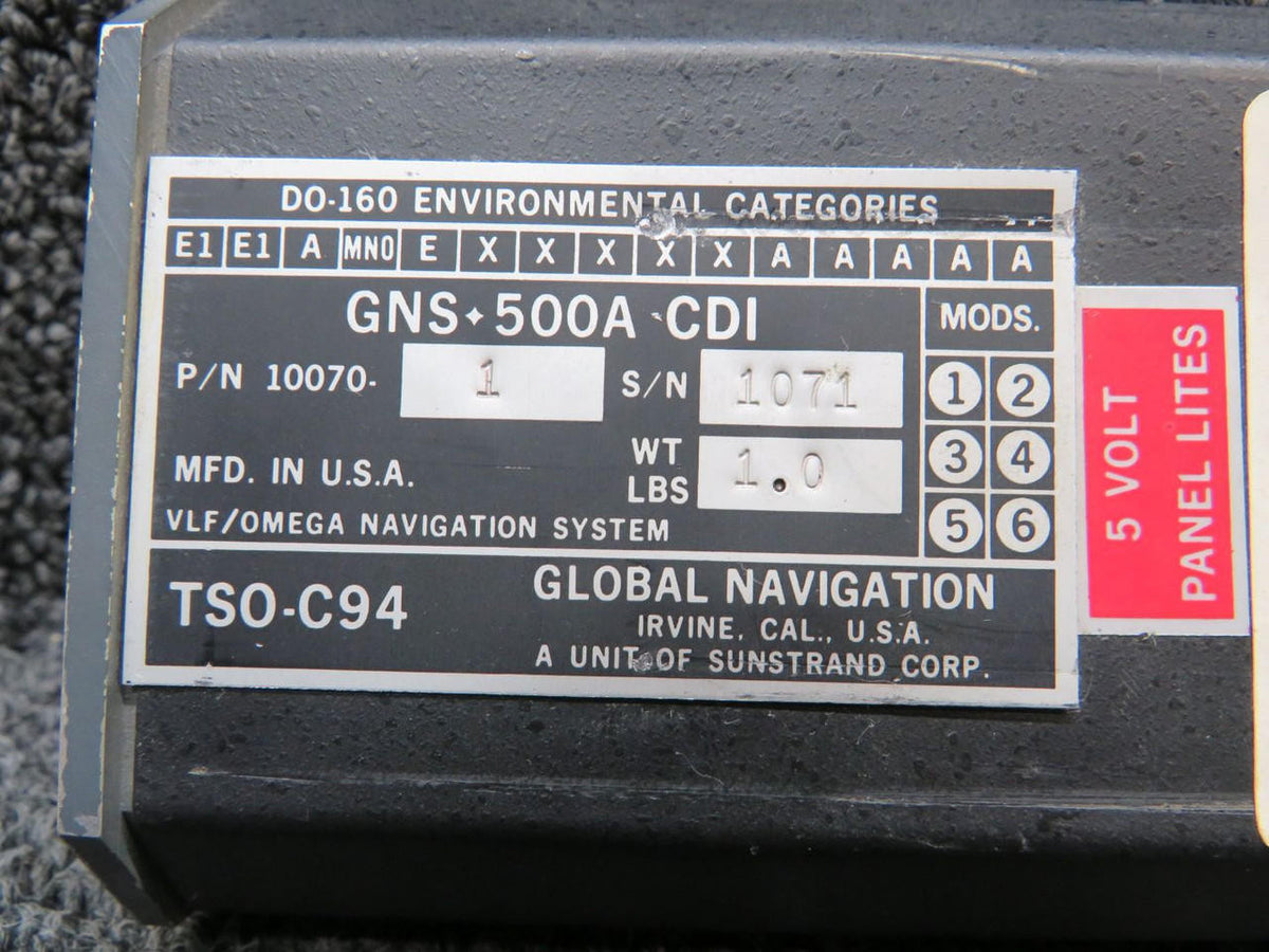 Global Navigation 10070-1 Global Navigation GNS-500A CDI Indicator (Volts: 27.5)