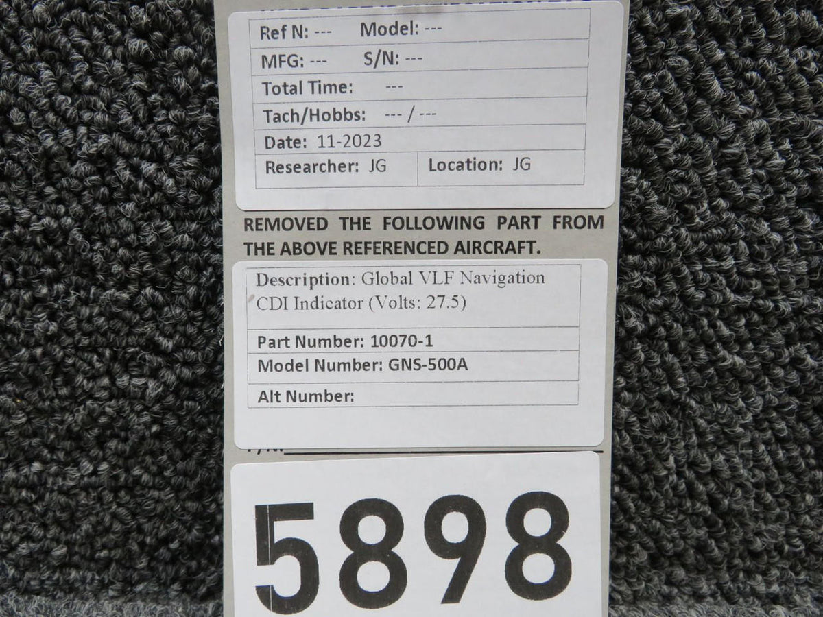 Global Navigation 10070-1 Global Navigation GNS-500A CDI Indicator (Volts: 27.5)