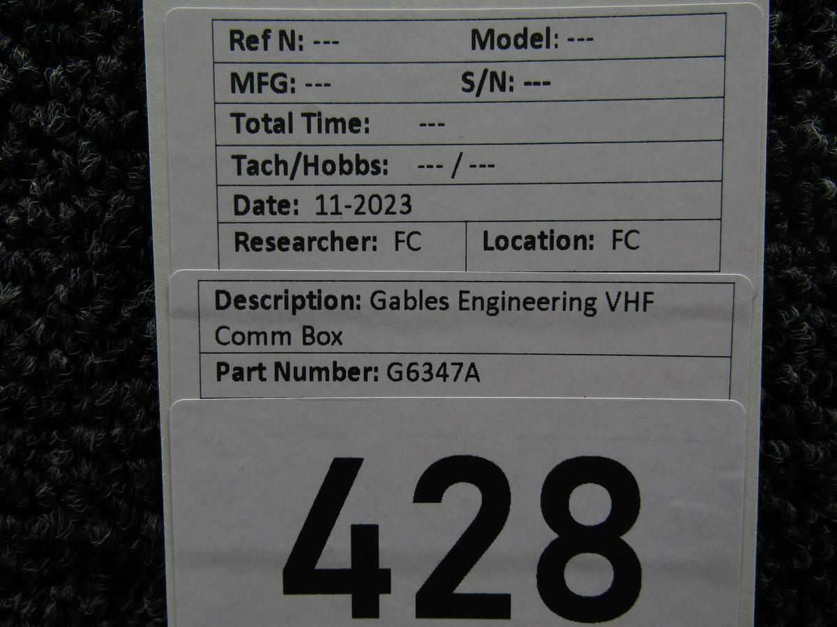 Gables G-6347A Gables Engineering VHF Comm Box