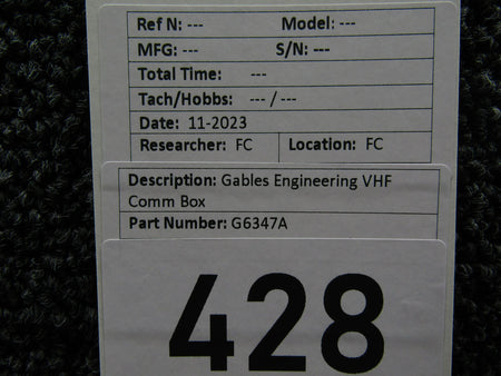 Gables G-6347A Gables Engineering VHF Comm Box