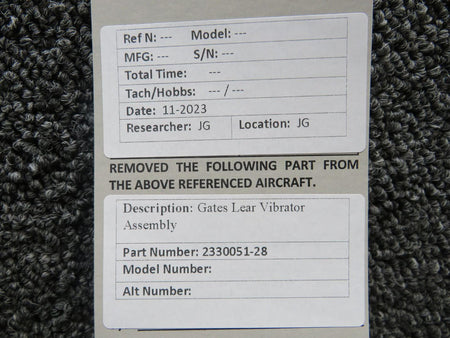 Gates Learjet 2330051-28 Gates Lear Vibrator Assembly