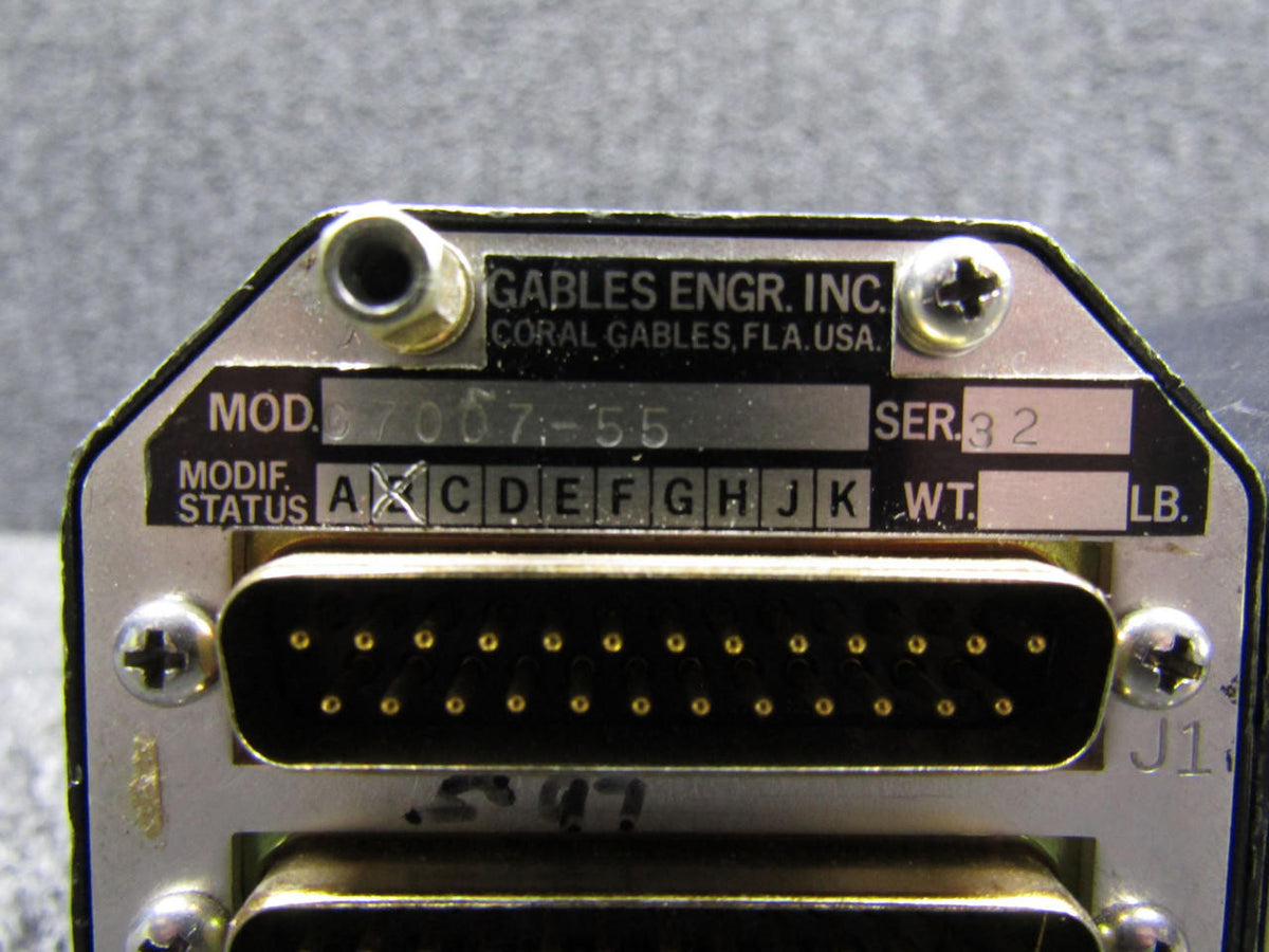 Gables G7007-55, G7008-51 Gables Engineering Nav 1-Comm 1 Control Box with Mods