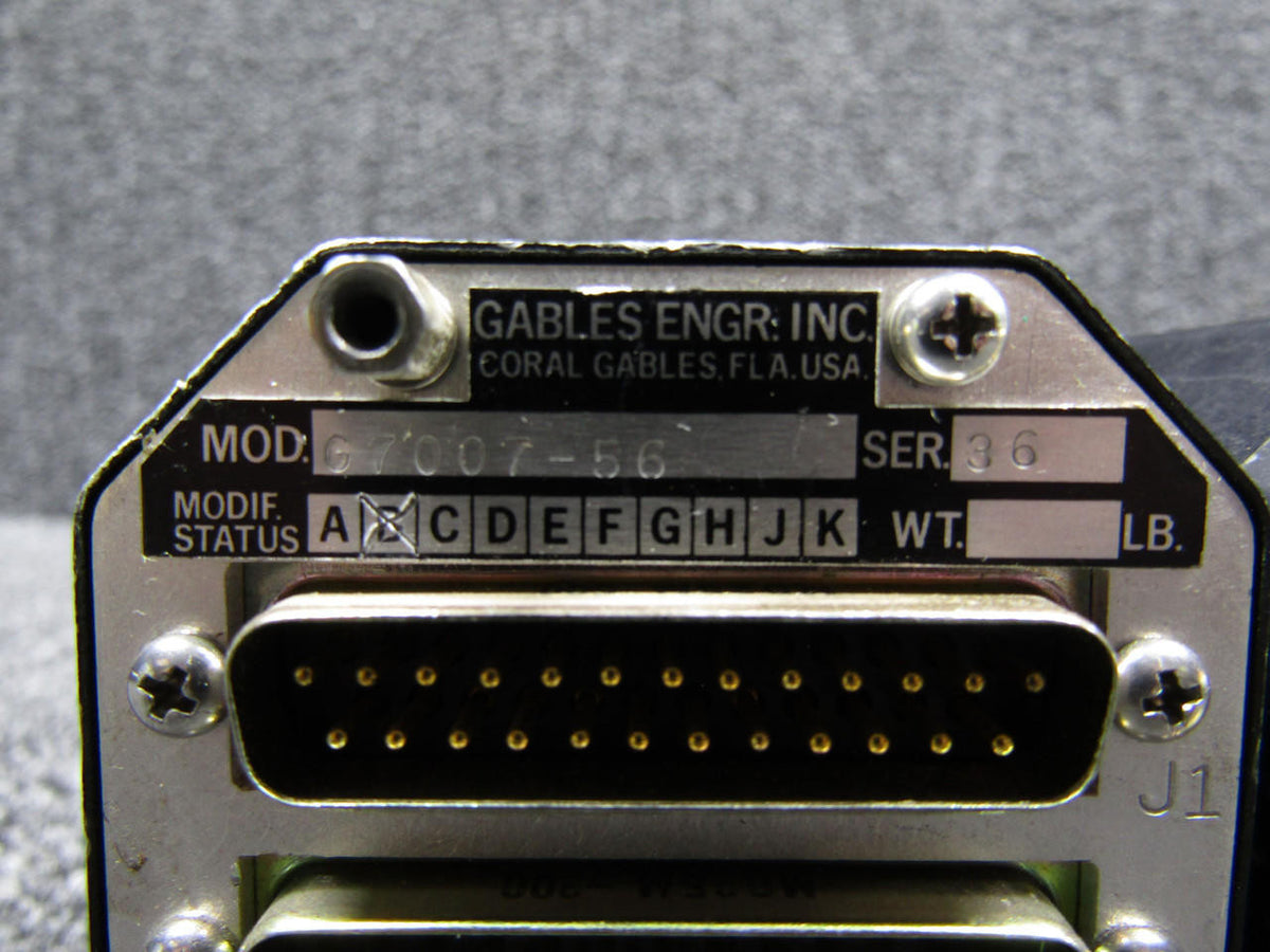 Gables G7007-56, G7008-51 Gables Engineering Nav 2-Comm 2 Control Box with Mods