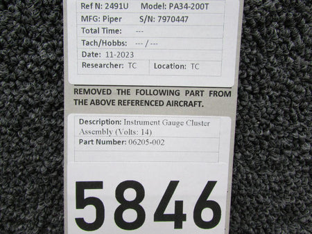 Stewart-Warner 06205-002 Instrument Gauge Cluster Assembly (Volts: 14)