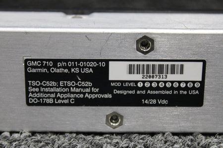Garmin 011-01020-10 Garmin GMC-710 Autopilot Control Panel (Volts: 14, 28)