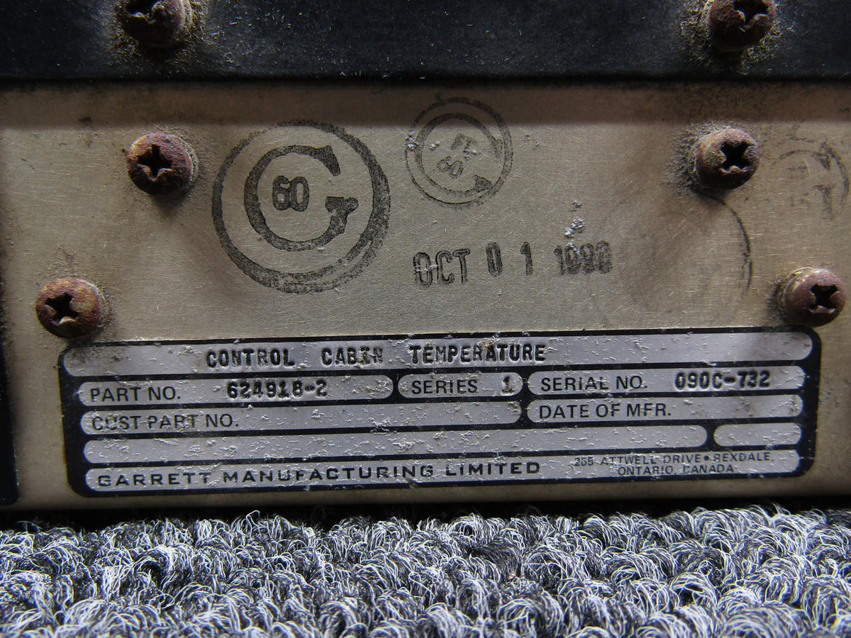 Garrett 624918-2 Garret Series 1 Cabin Temperature Control