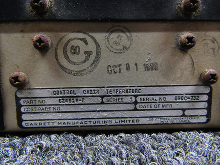Garrett 624918-2 Garret Series 1 Cabin Temperature Control