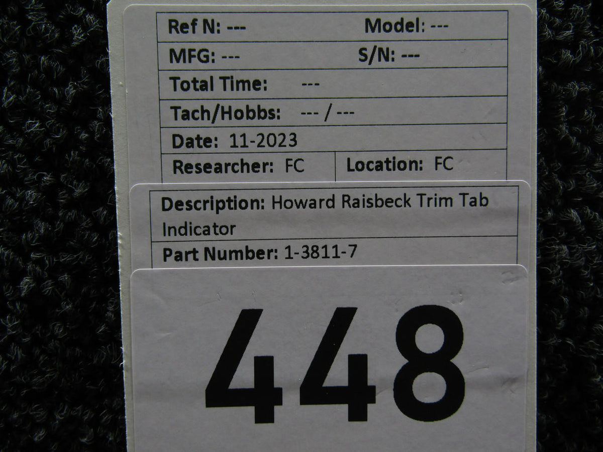 Howard-Raisbeck 1-3811-7 Howard Raisbeck Trim Tab Indicator