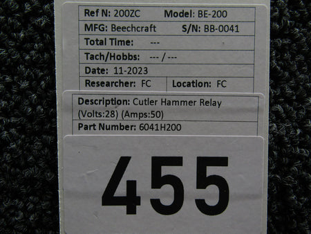 Cutler-Hammer 6041H200 Cutler Hammer Relay (Volts: 28, Amps: 50)