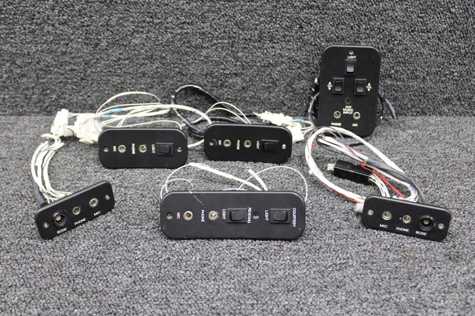 102909, 106227-007 Piper PA46-350 Audio Jack and Switch Set LH and RH