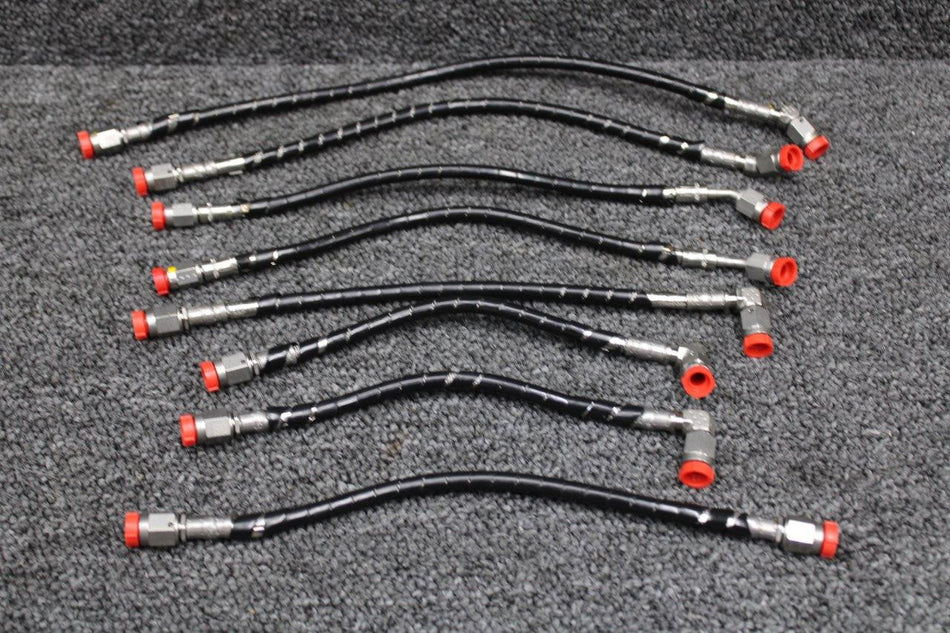 Piper PA46-350P Toe Brake Line Hose Assembly Set of 8