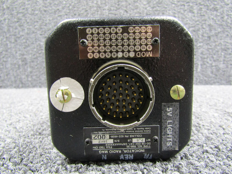 622-4938-002 Collins RMI-30 Radio Magnetic Indicator with Mods (Yellow Ring)
