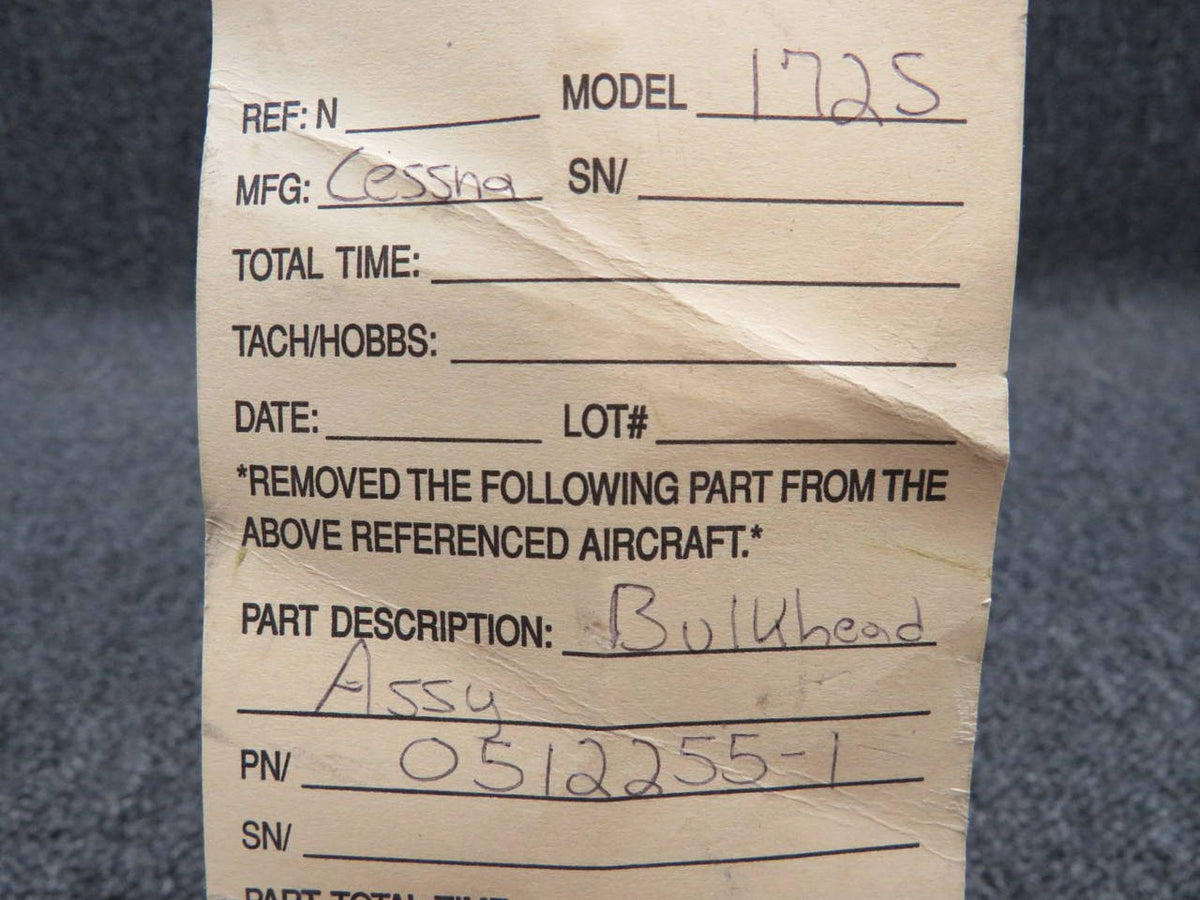 0512255-1 Cessna 172S Bulkhead Assembly BAS Part Sales | Airplane Parts