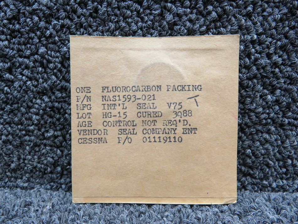 NAS1593-021 Cessna Fluorocarbon Packing (New Old Stock) (Lot of 28)