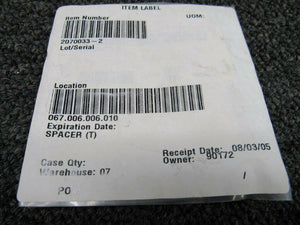 2070033-2 Beech Spacer (New Old Stock) (M19)