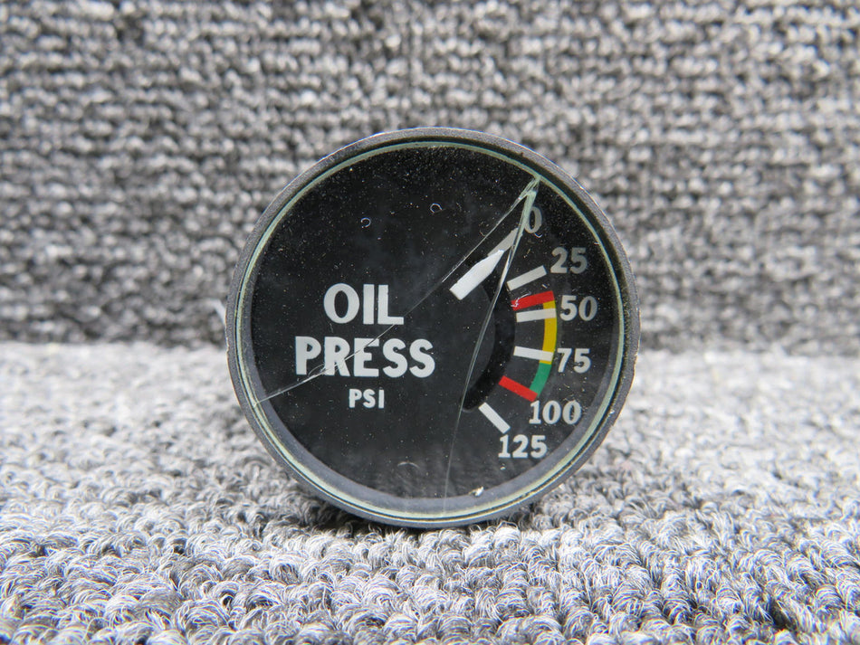 66745-0111 (Alt: 55571-2) Aerosonic Oil Pressure Indicator (Cracked Glass)