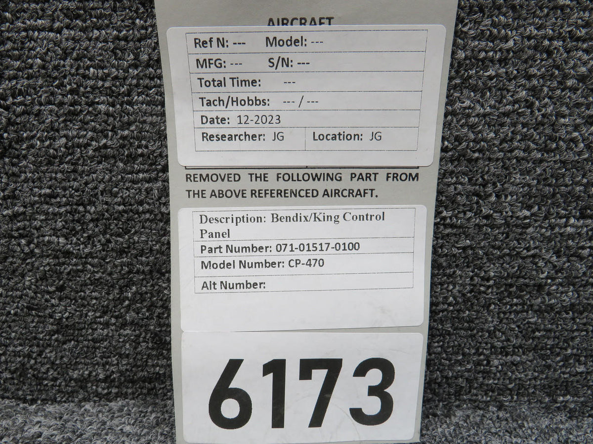 Bendix King 071-01517-0100 Bendix King CP-470 Control Panel
