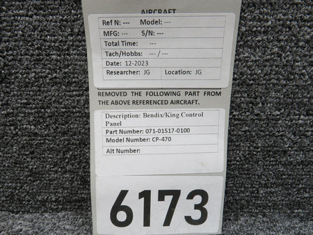 Bendix King 071-01517-0100 Bendix King CP-470 Control Panel