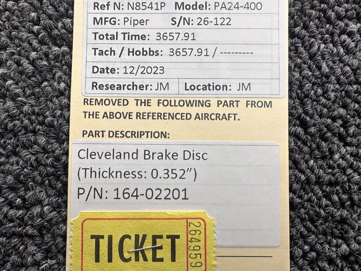 Cleveland 164-02201 Cleveland Brake Disc (Thickness: 0.352”)