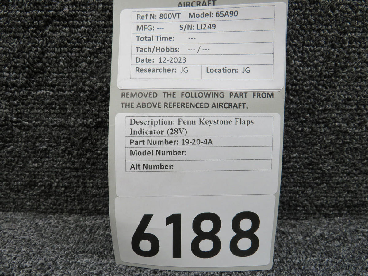 Penn Keystone 19-20-4A Penn Keystone Flaps Indicator (28V)