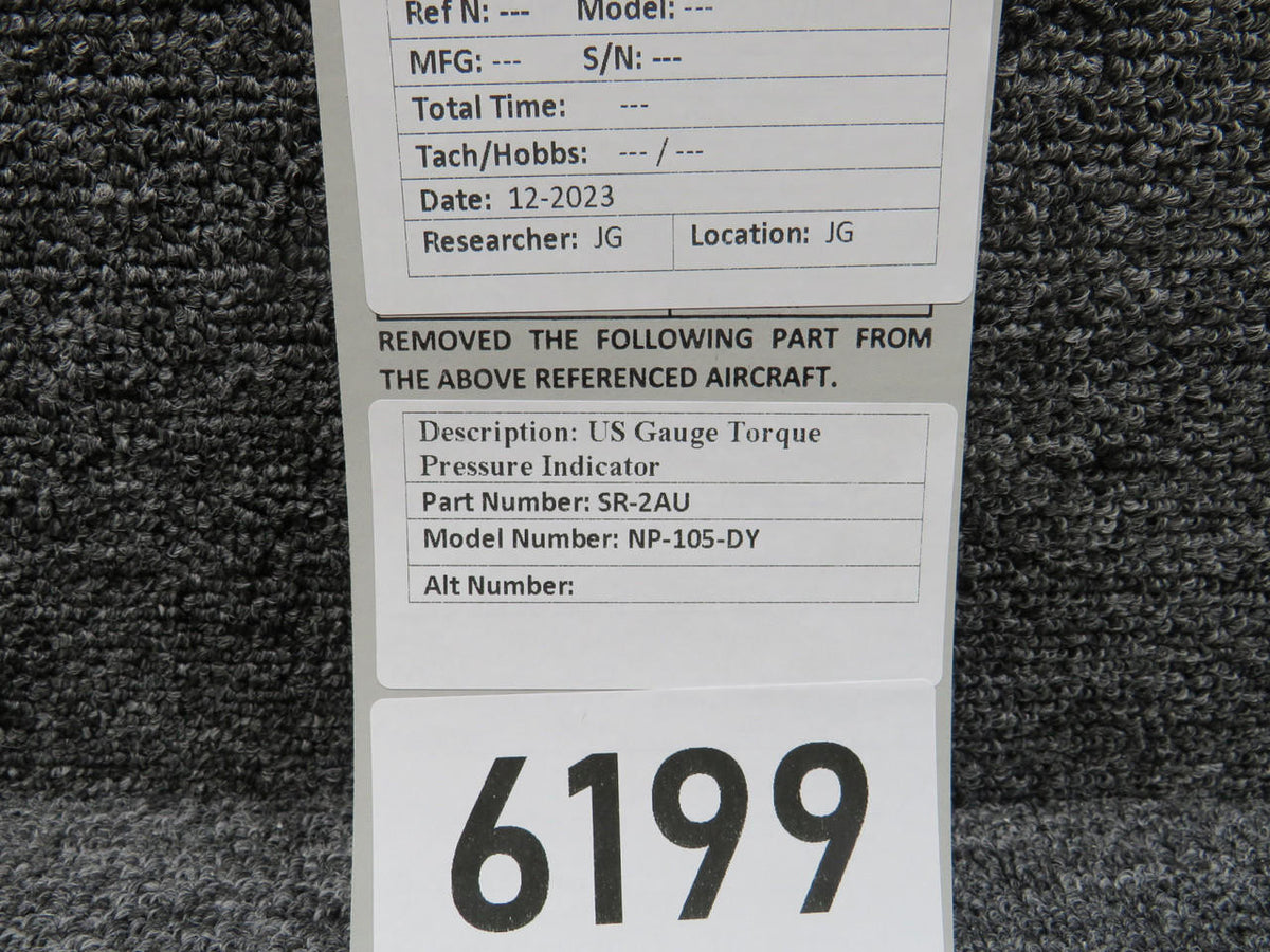 US Gauge SR-2AU US Gauge NP-105-DY Torque Pressure Indicator