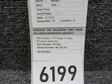 US Gauge SR-2AU US Gauge NP-105-DY Torque Pressure Indicator