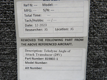 Teledyne 819802-1 Teledyne Angle of Attack Transducer (28V)