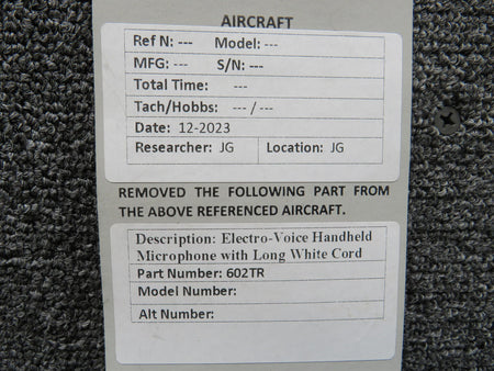 Electro-Voice 602TR Electro-Voice Handheld Microphone with Long White Cord