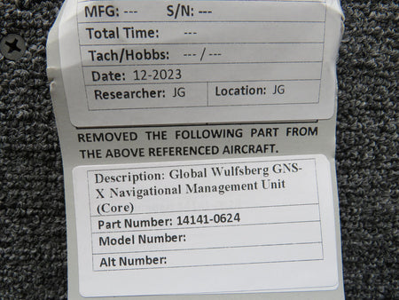 Global-Wulfsberg 14141-0624 Global Wulfsberg GNS-X Navigational Management Unit (Core)