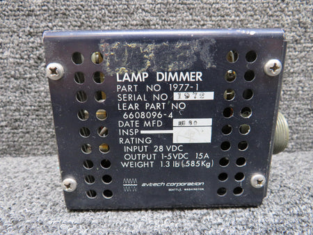 Avtech Corp. 1977-1 (Alt: 6608096-4) Avtech Corp. Lamp Dimmer Unit (Volts: 28)