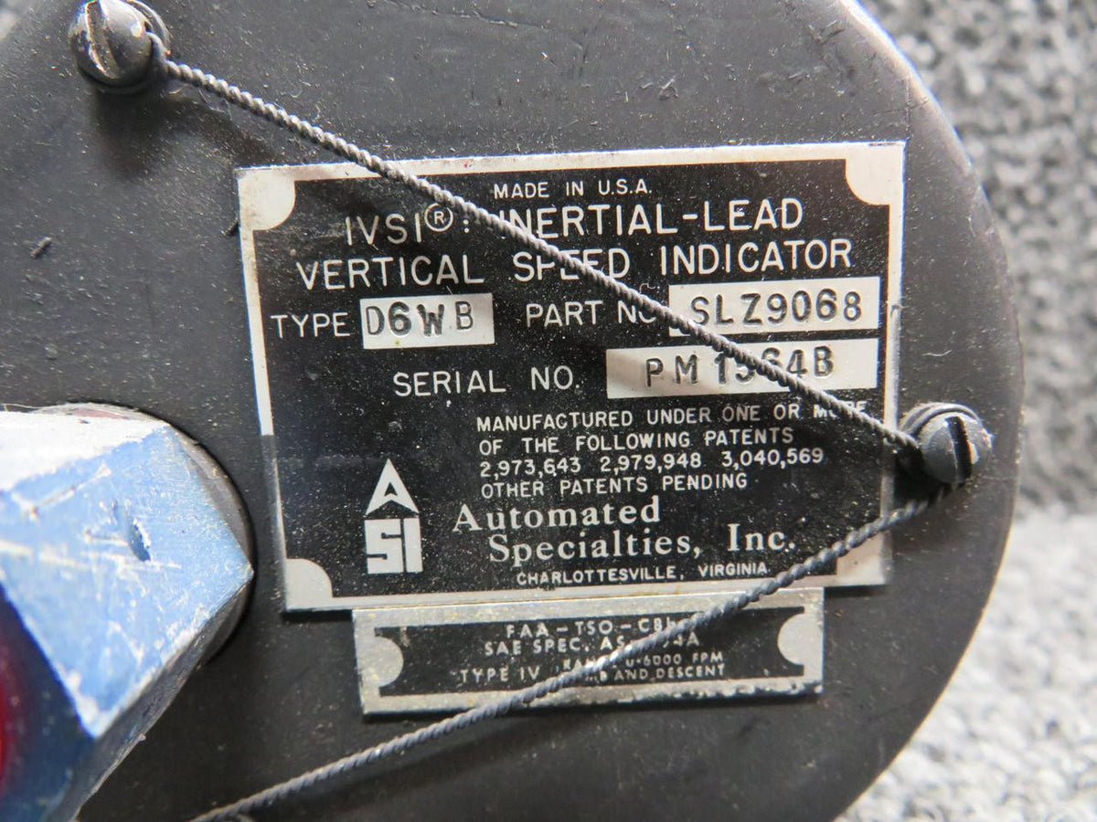 Automated Specialties SLZ9068 Automated Specialties Instantaneous Vertical Speed Indicator