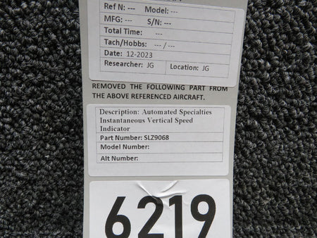 Automated Specialties SLZ9068 Automated Specialties Instantaneous Vertical Speed Indicator
