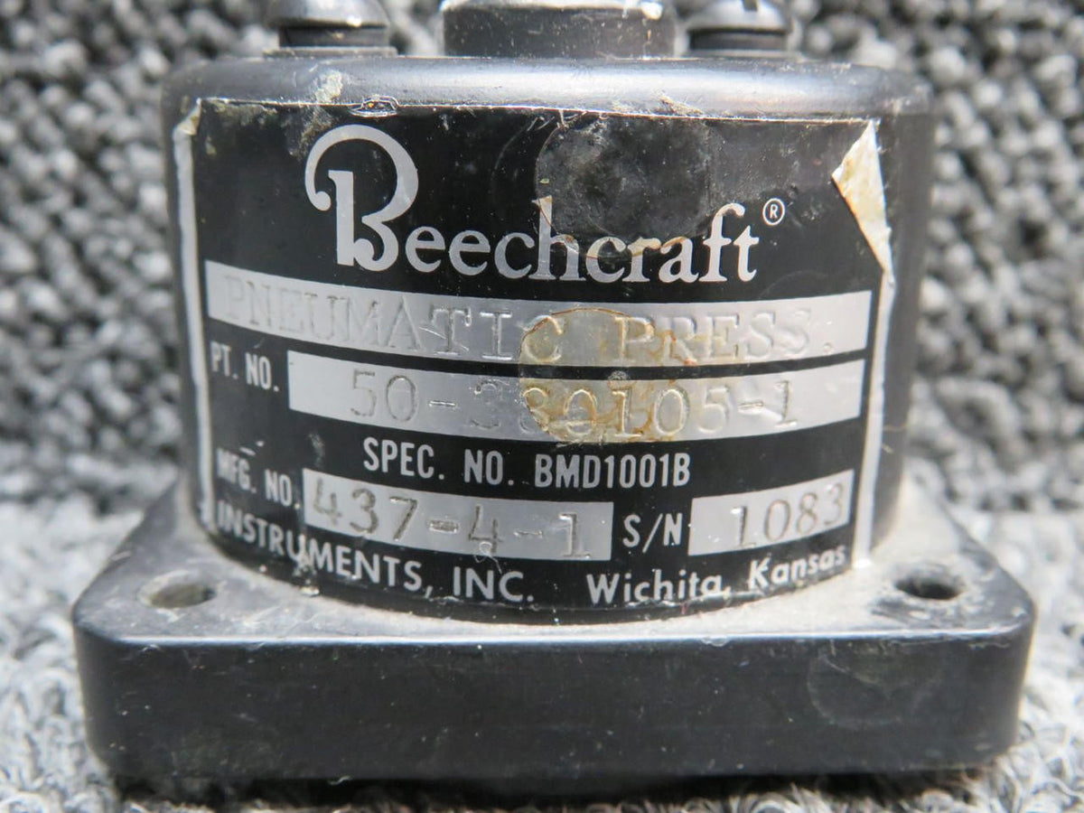 Instruments Inc 437-4-1 (Alt: 50-380105-1) Instruments Pneumatic Pressure Indicator