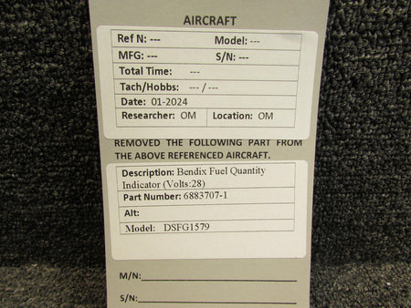 Bendix 6883707-1 Bendix DSFG1579 Fuel Quantity Indicator (Volts: 28)