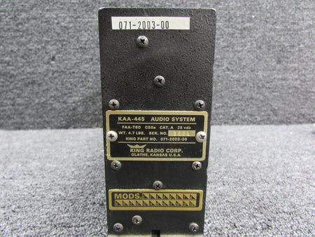 King 071-2003-00 King KAA-445 Audio System with Modifications (Black)
