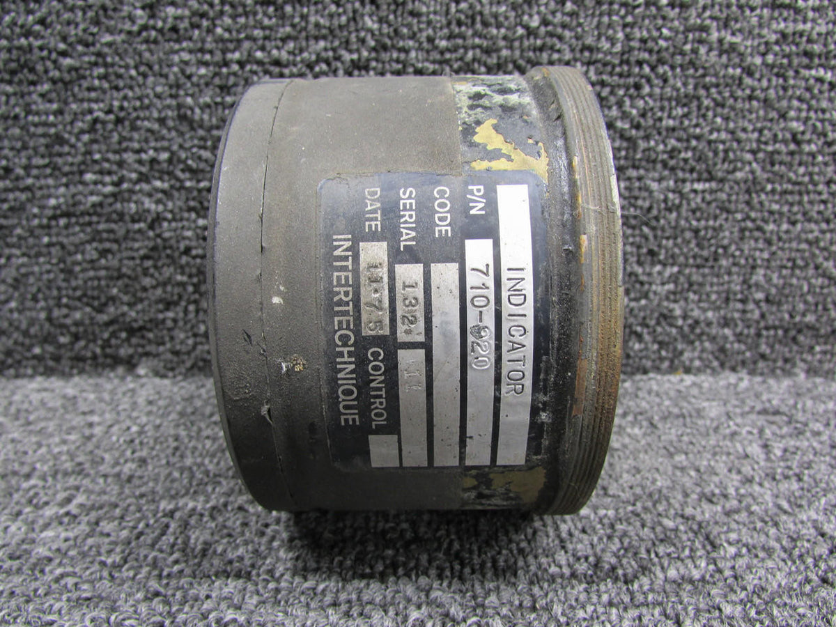 Intertechnique 710-920 Intertechnique Fuel Quantity Indicator (Water Damage on Face) (Core)
