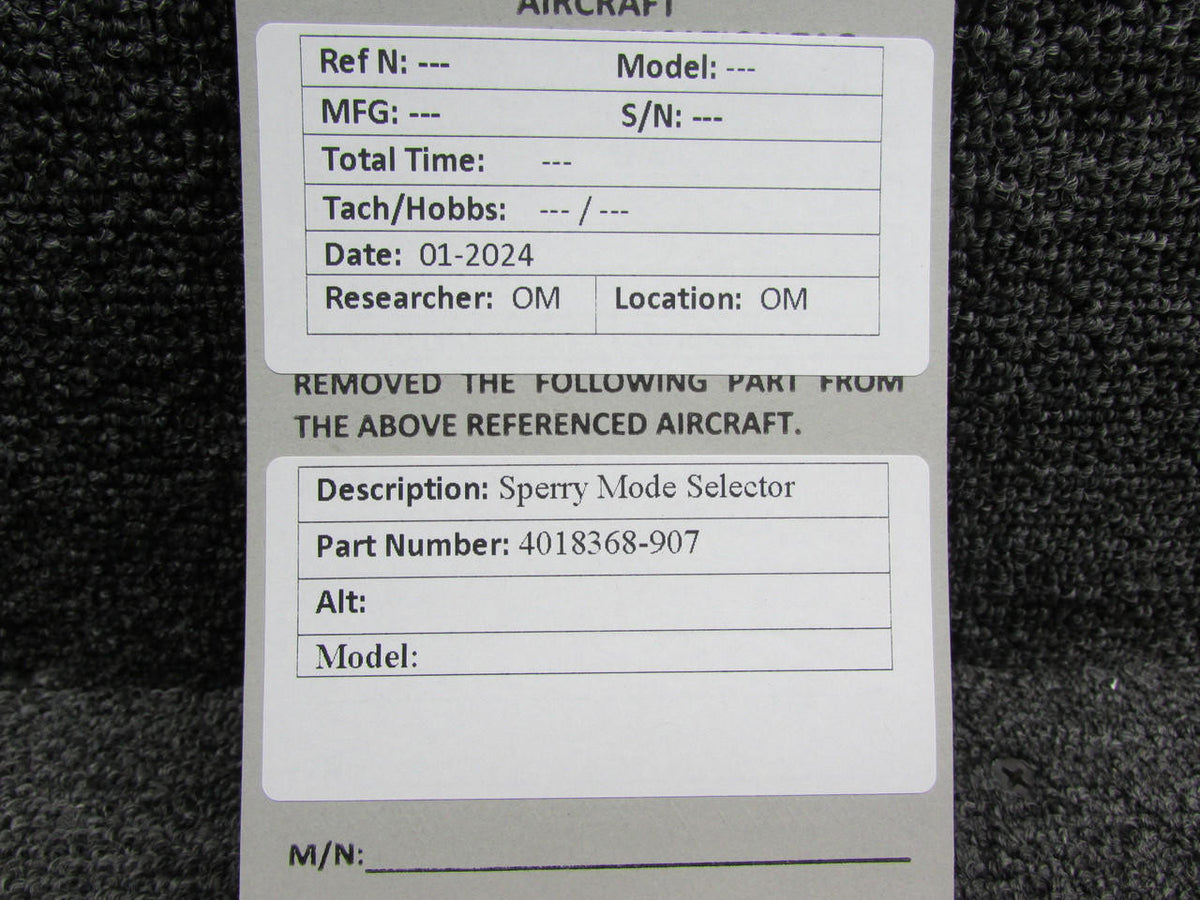 Sperry 4018368-907 Sperry Mode Selector