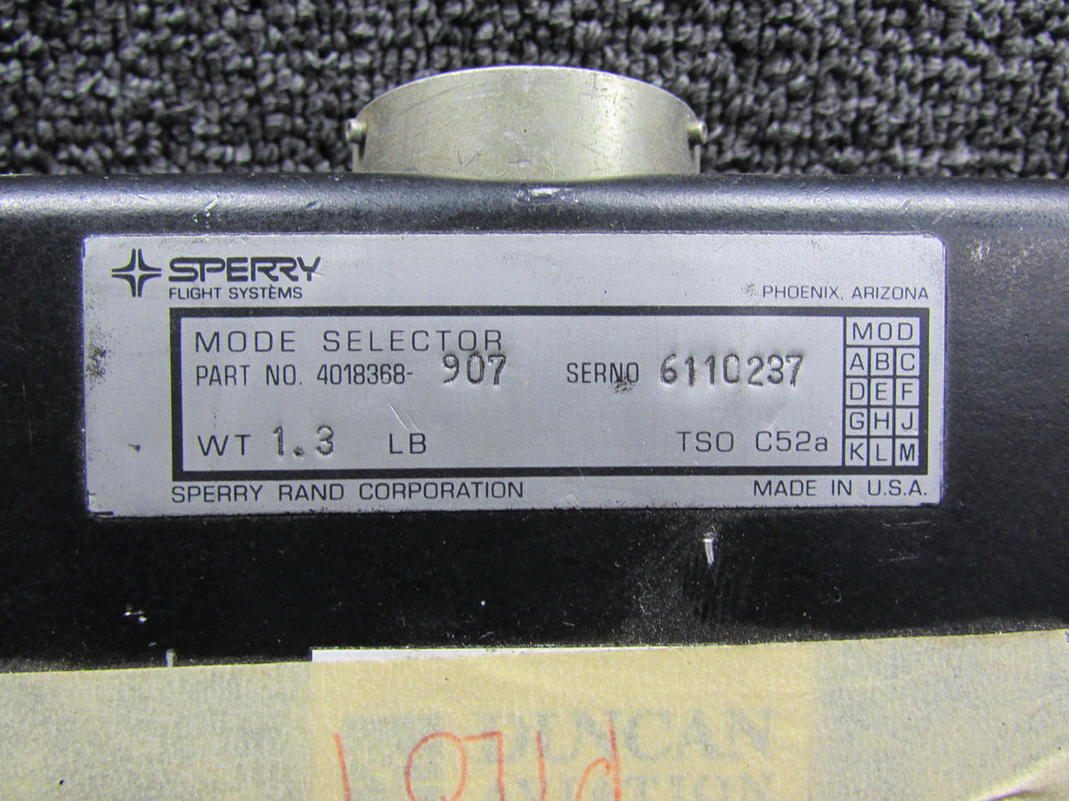 Sperry 4018368-907 Sperry Mode Selector