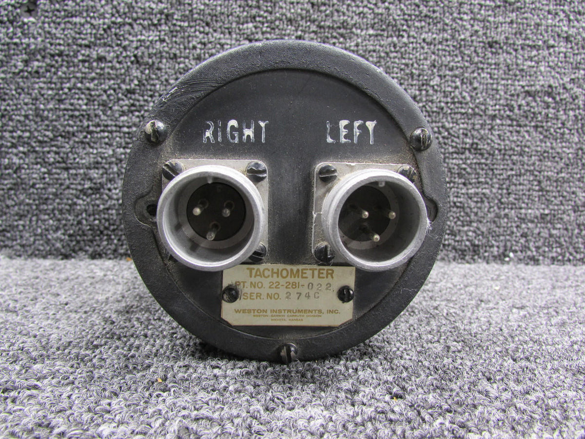 Weston 22-281-022 (Alt: 26-66006-1) Weston Dual Tachometer Indicator