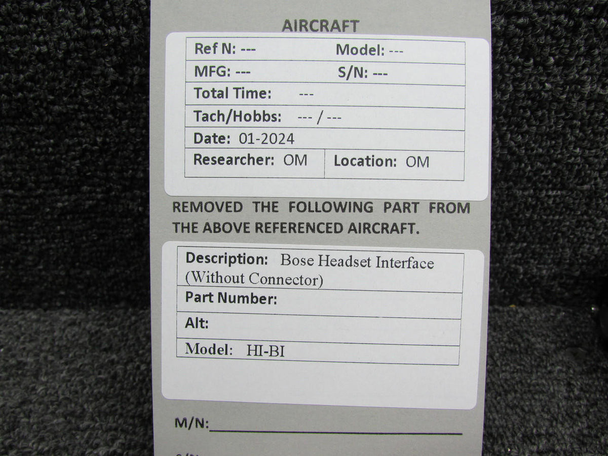 Bose HI-BI Headset Interface (Minus Connector)