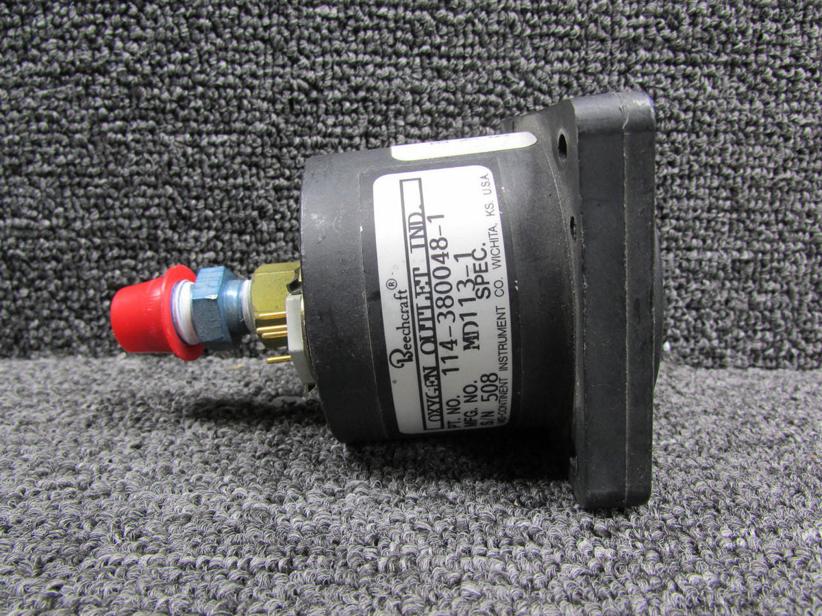 Mid-Continent MD113-1 (Alt: 114-380048-1) Mid-Continent Oxygen Outlet Pressure Indicator